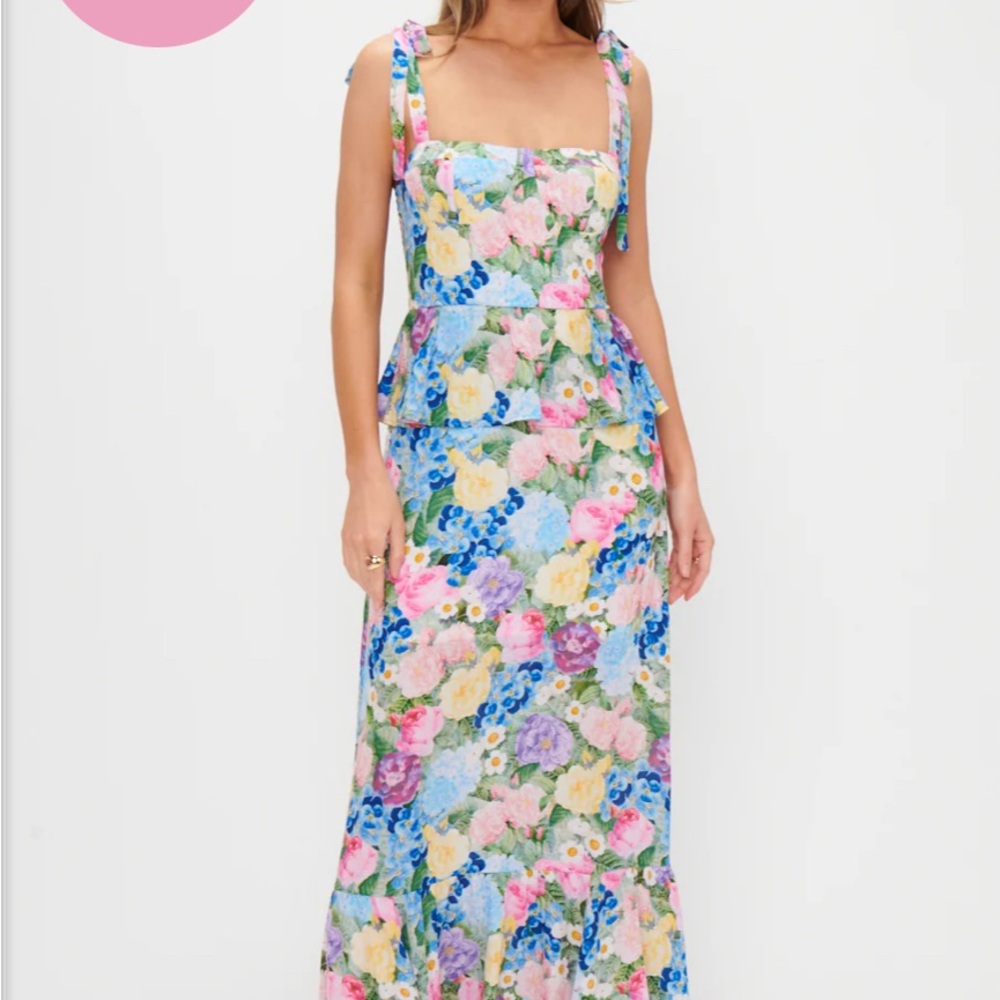 Show Me Your Mumu Paxton Floral Peplum Dress